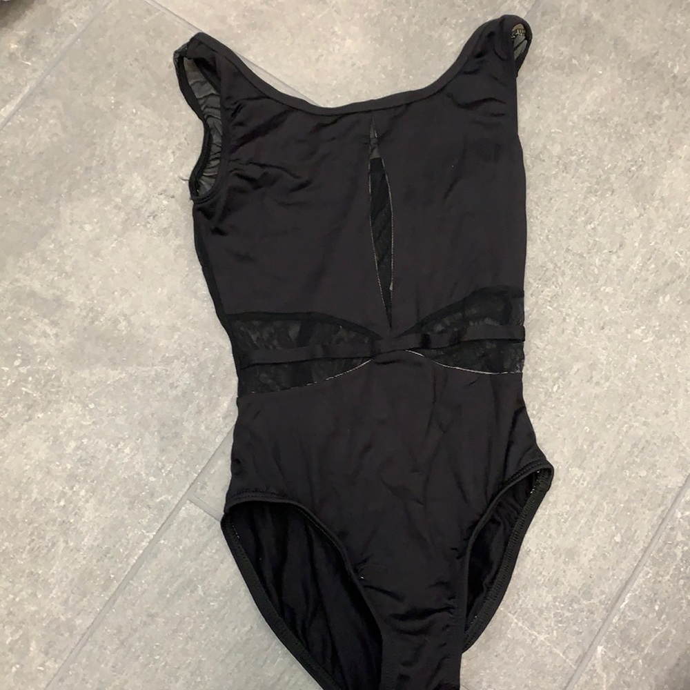 Black dance leotard